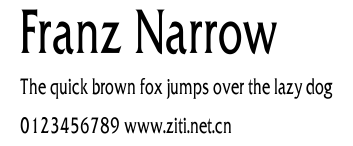 Franz Narrow.ttf字體轉換器圖片