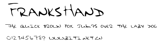 FranksHand.ttf字體轉換器圖片