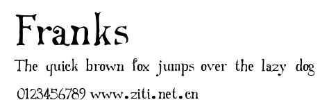 Franks.ttf字體轉換器圖片
