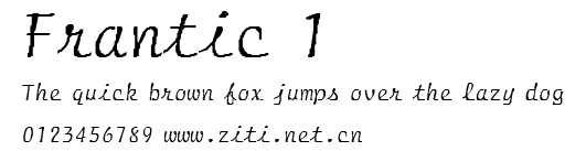Frantic 1.ttf字體轉換器圖片