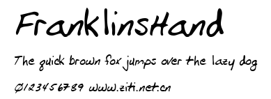 FranklinsHand.ttf字體轉換器圖片