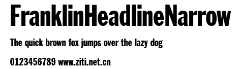 FranklinHeadlineNarrow.ttf字體轉換器圖片