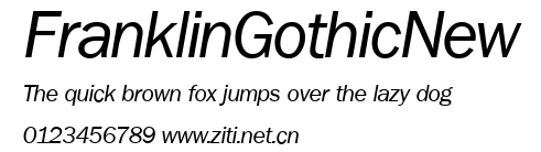 FranklinGothicNew.ttf字體轉換器圖片