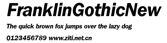 FranklinGothicNew.ttf字體轉換器圖片