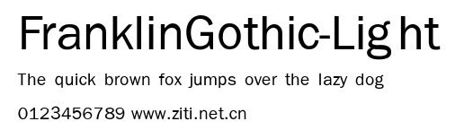 FranklinGothic-Light.ttf字體轉換器圖片