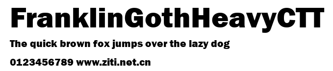 FranklinGothHeavyCTT.ttf字體轉換器圖片
