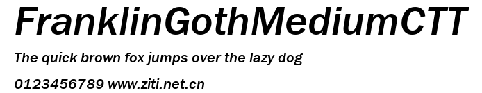 FranklinGothMediumCTT.ttf字體轉換器圖片