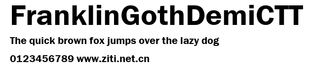 FranklinGothDemiCTT.ttf字體轉換器圖片