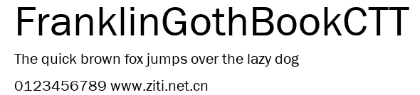 FranklinGothBookCTT.ttf字體轉換器圖片