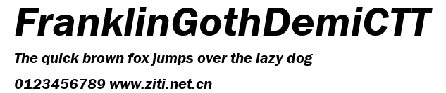 FranklinGothDemiCTT.ttf字體轉換器圖片
