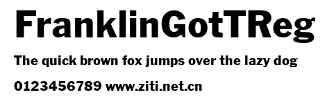 FranklinGotTReg.ttf字體轉換器圖片