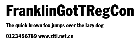 FranklinGotTRegCon.ttf字體轉換器圖片