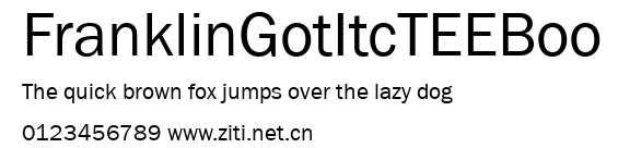 FranklinGotItcTEEBoo.ttf字體轉換器圖片