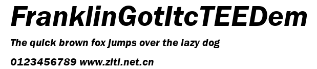 FranklinGotItcTEEDem.ttf字體轉換器圖片