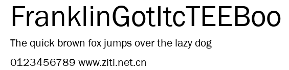 FranklinGotItcTEEBoo.ttf字體轉換器圖片