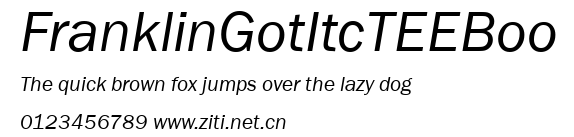FranklinGotItcTEEBoo.ttf字體轉換器圖片