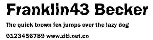 Franklin43 Becker.ttf字體轉換器圖片