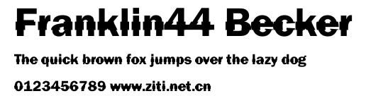 Franklin44 Becker.ttf字體轉換器圖片