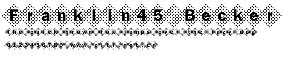 Franklin45 Becker.ttf字體轉換器圖片