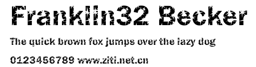 Franklin32 Becker.ttf字體轉換器圖片