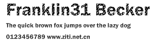 Franklin31 Becker.ttf字體轉換器圖片