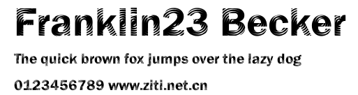 Franklin23 Becker.ttf字體轉換器圖片
