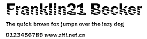 Franklin21 Becker.ttf字體轉換器圖片