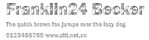 Franklin24 Becker.ttf字體轉換器圖片