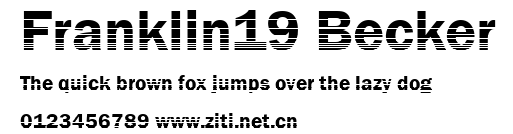 Franklin19 Becker.ttf字體轉換器圖片