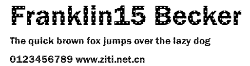 Franklin15 Becker.ttf字體轉換器圖片