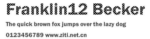 Franklin12 Becker.ttf字體轉換器圖片