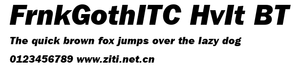 FrnkGothITC HvIt BT.ttf字體轉換器圖片