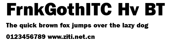 FrnkGothITC Hv BT.ttf字體轉換器圖片