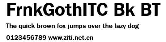 FrnkGothITC Bk BT.ttf字體轉換器圖片