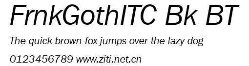 FrnkGothITC Bk BT.ttf字體轉換器圖片