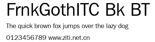 FrnkGothITC Bk BT.ttf字體轉換器圖片