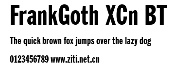 FrankGoth XCn BT.ttf字體轉換器圖片