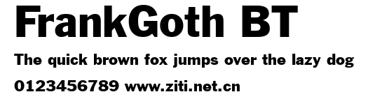 FrankGoth BT.ttf字體轉換器圖片