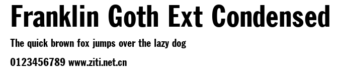 Franklin Goth Ext Condensed.ttf字體轉換器圖片