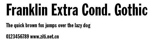 Franklin Extra Cond. Gothic.ttf字體轉換器圖片