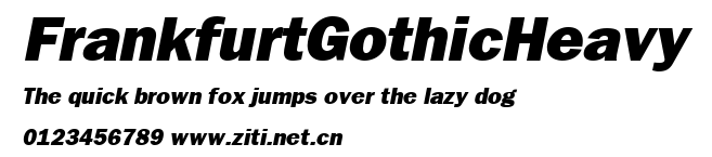 FrankfurtGothicHeavy.ttf字體轉換器圖片