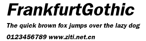 FrankfurtGothic.ttf字體轉換器圖片