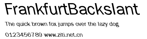 FrankfurtBackslant.ttf字體轉換器圖片