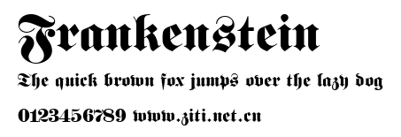 Frankenstein.ttf字體轉換器圖片