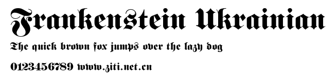 Frankenstein Ukrainian.ttf字體轉換器圖片