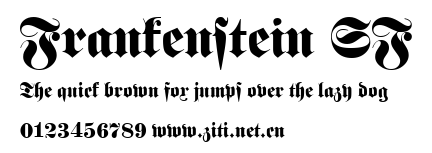 Frankenstein SF.ttf字體轉換器圖片
