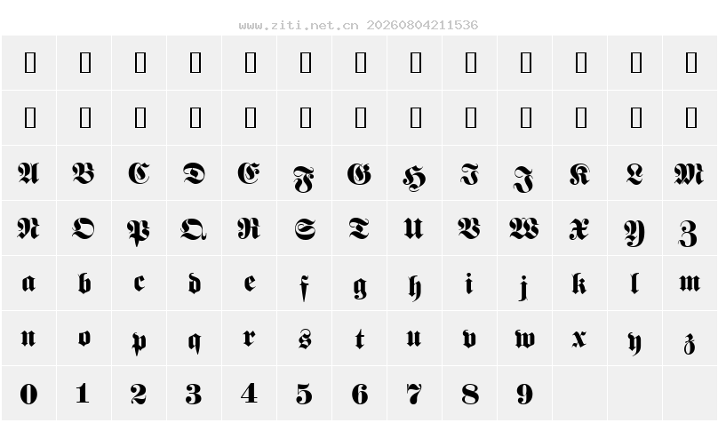 字符映射圖