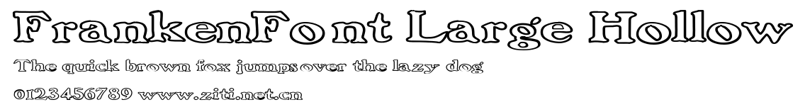 FrankenFont Large Hollow.ttf字體轉換器圖片