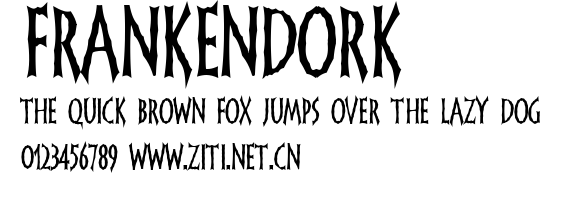 FrankenDork.ttf字體轉換器圖片