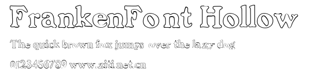 FrankenFont Hollow.ttf字體轉換器圖片